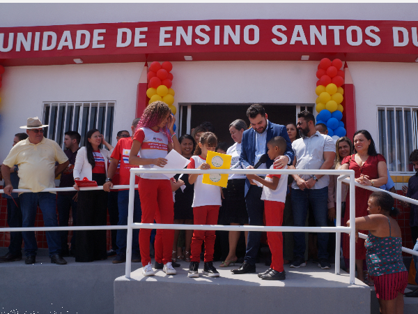 Alunos e funcionários da Escola Santos Dumont recebem unidade ampliada e reformada no Aniversário de Trizidela do Vale